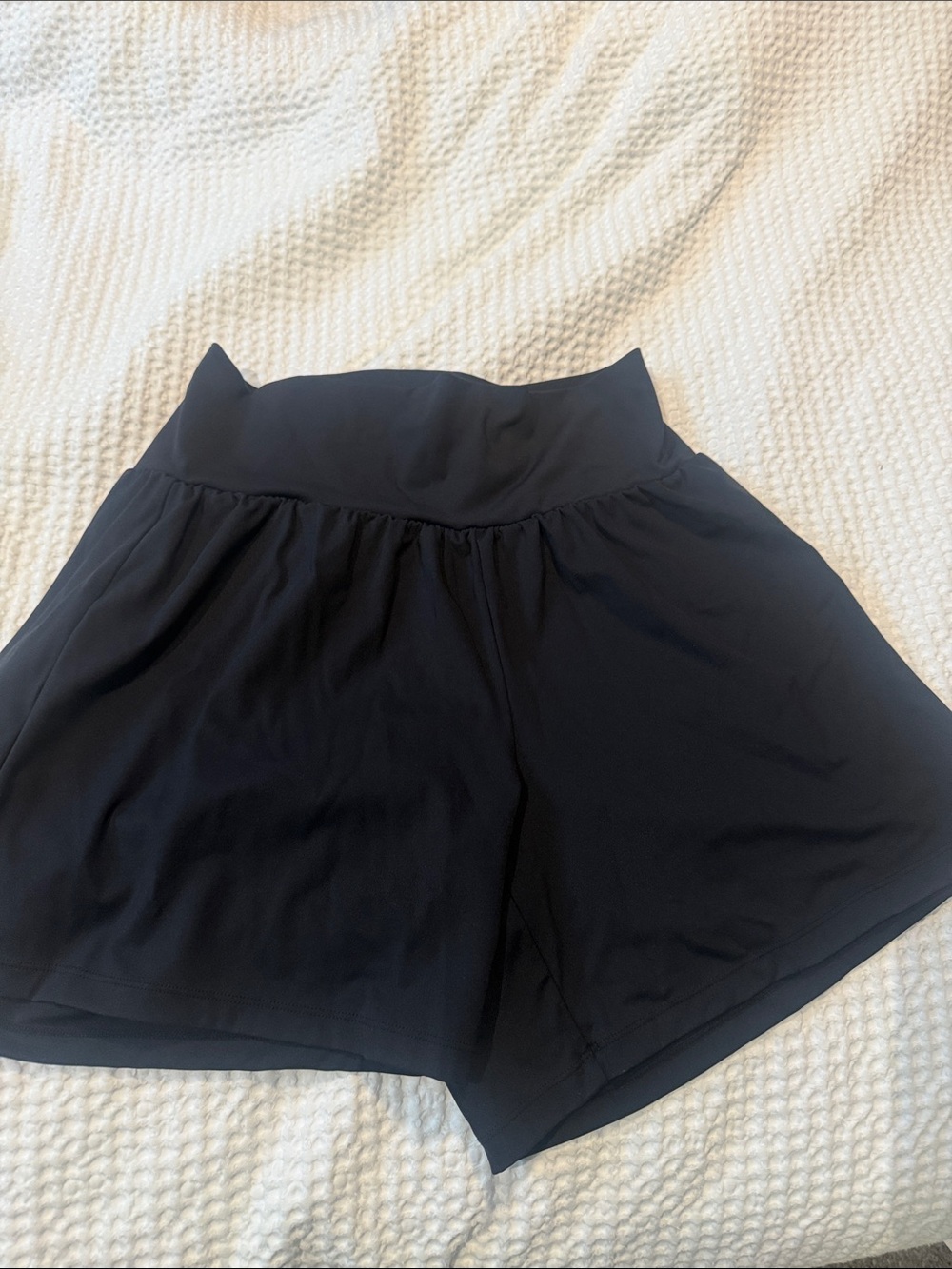 HALARA Black High-Rise Shorts with Wide Waistband. NWOT